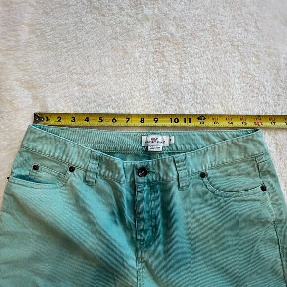 Vineyard Vines Women's 100% Cotton Mint Green Corduroy Pants Size 8 Preppy - Picture 7 of 8